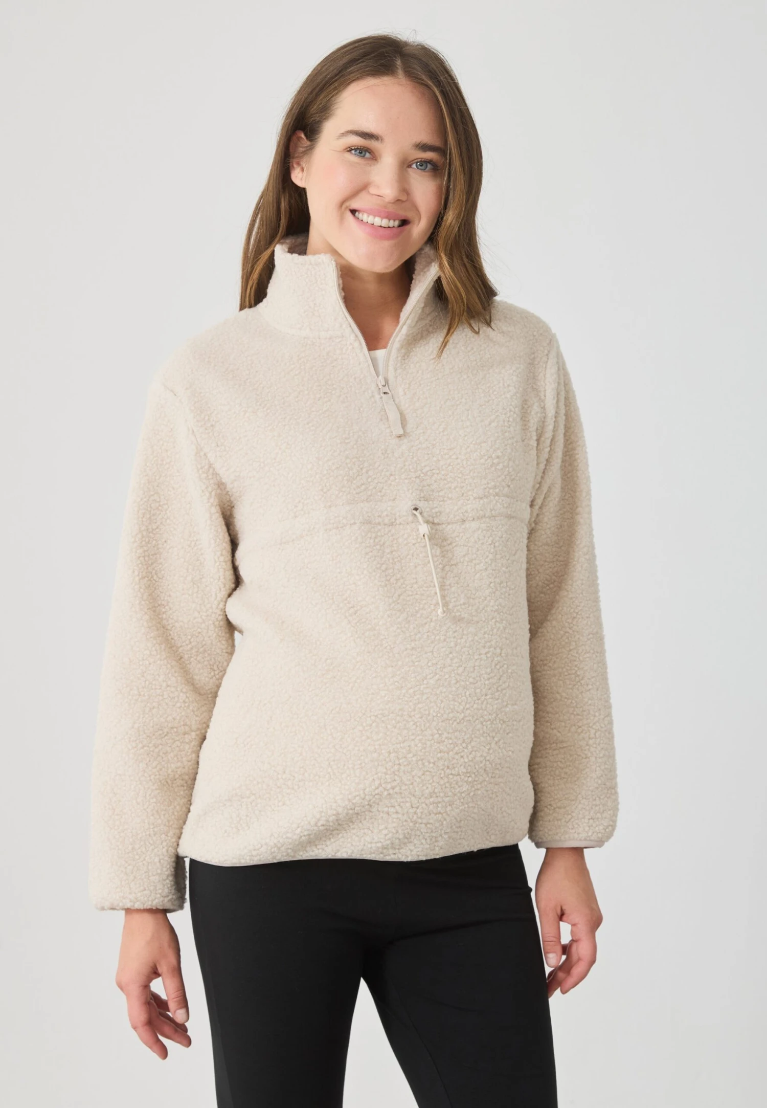 Fleece Jumper - 13-0003 Tcx Oatmilk 1 Fleece Jumper - 13-0003 Tcx Oatmilk