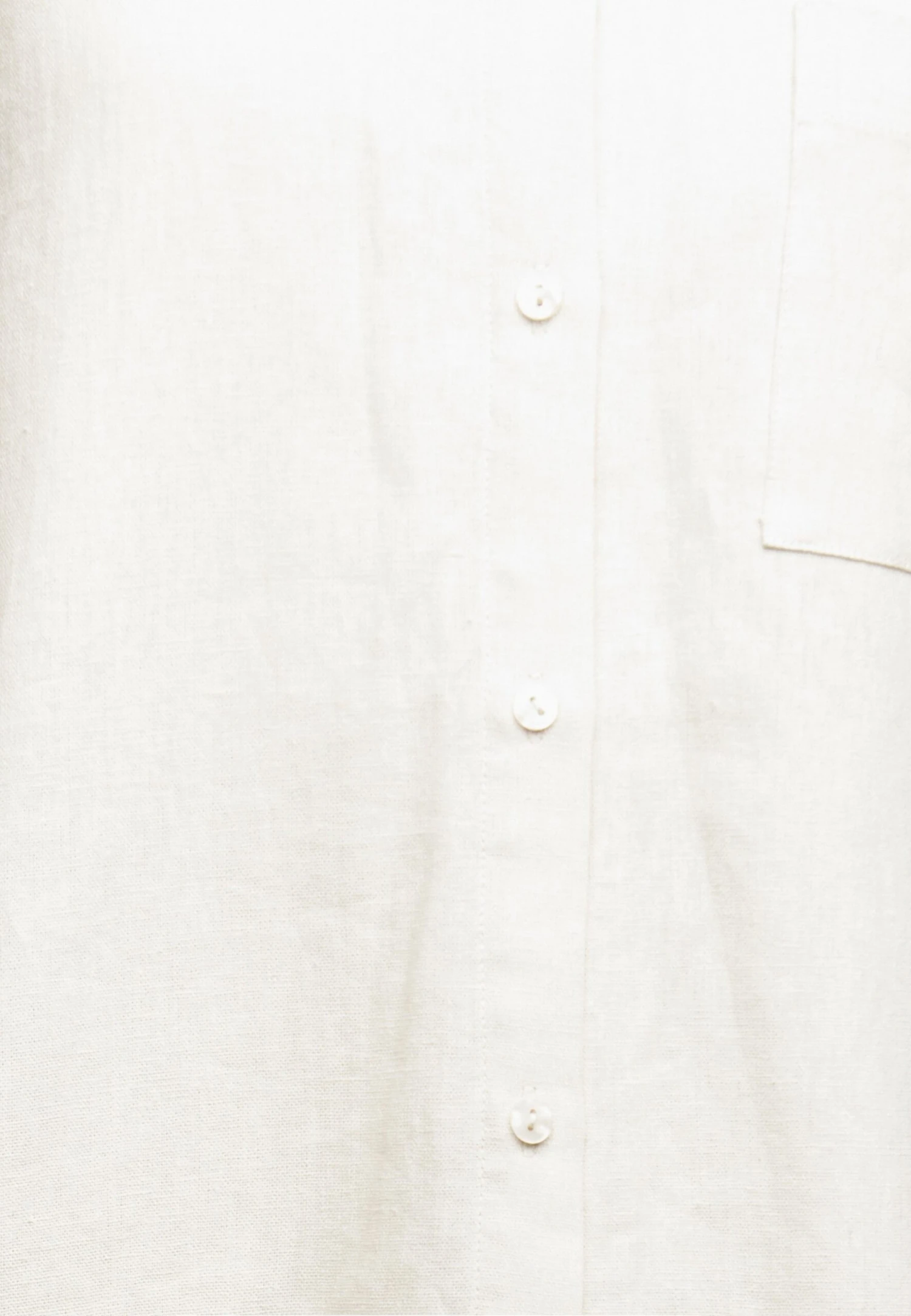 Anna Field Linen-Mix Button Down Blouse - Button-Down Blouse - Beige 5 Anna Field Linen-Mix Button Down Blouse - Button-Down Blouse - Beige - Image 5