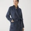 Anna Field Dressing Gown - Dark Blue