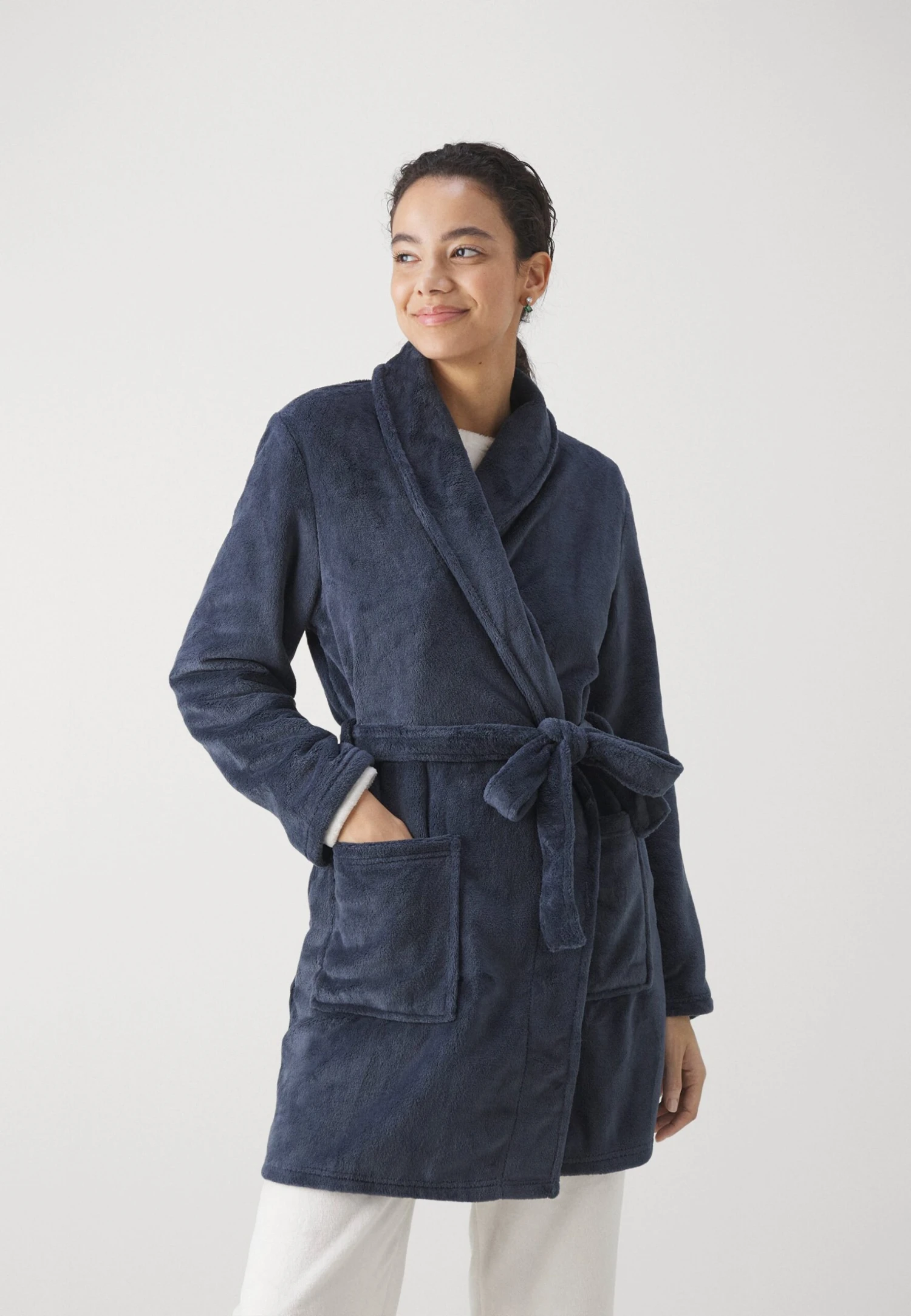 Anna Field Dressing Gown - Dark Blue 1 Anna Field Dressing Gown - Dark Blue