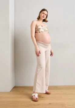 2 PACK - Tracksuit Bottoms - Black/mottled Beige