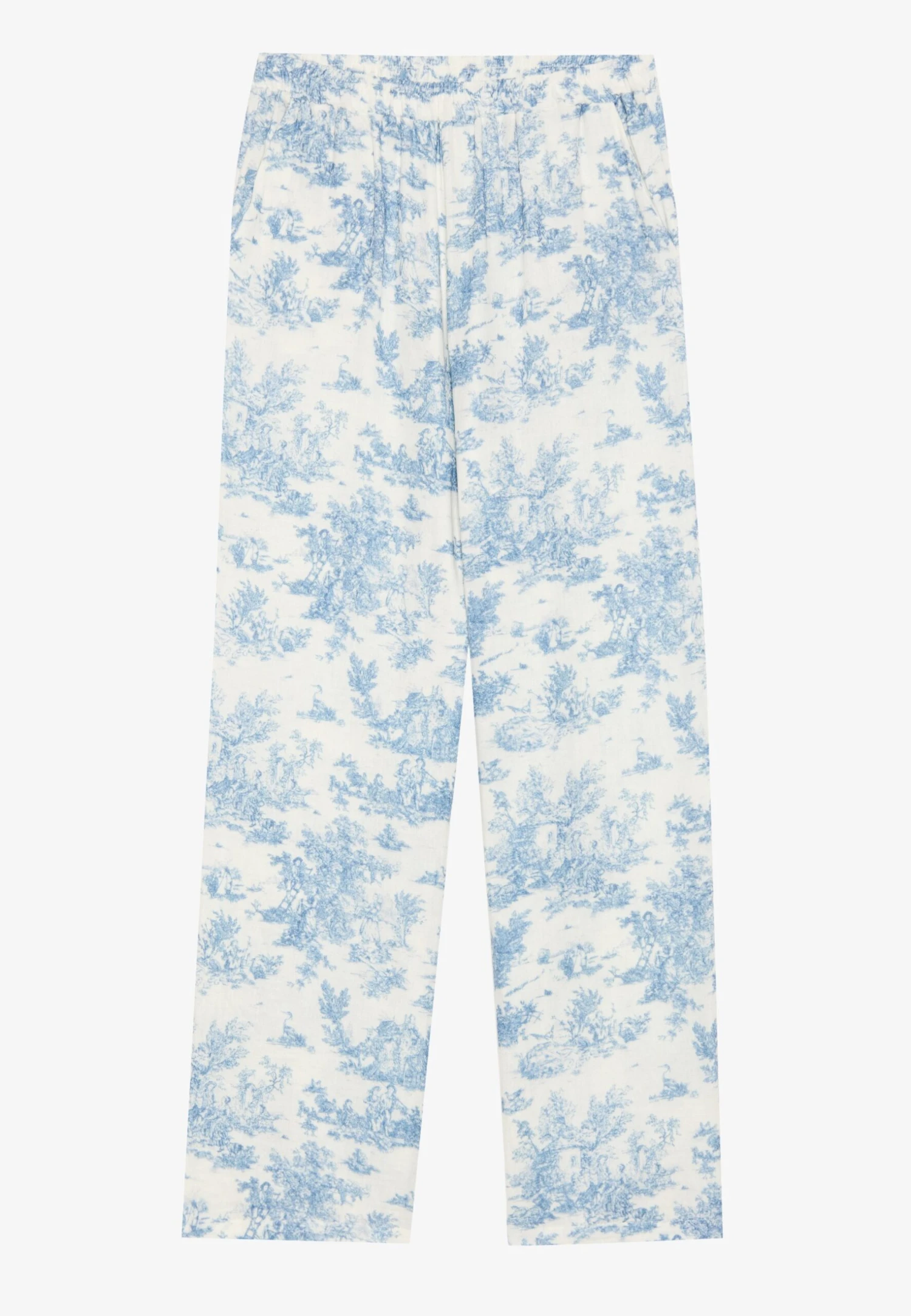 Anna Field SOFT MUSLIN COTTON PRINTED SET - Pyjama Set - White/blue 7 Anna Field SOFT MUSLIN COTTON PRINTED SET - Pyjama Set - White/blue - Image 7