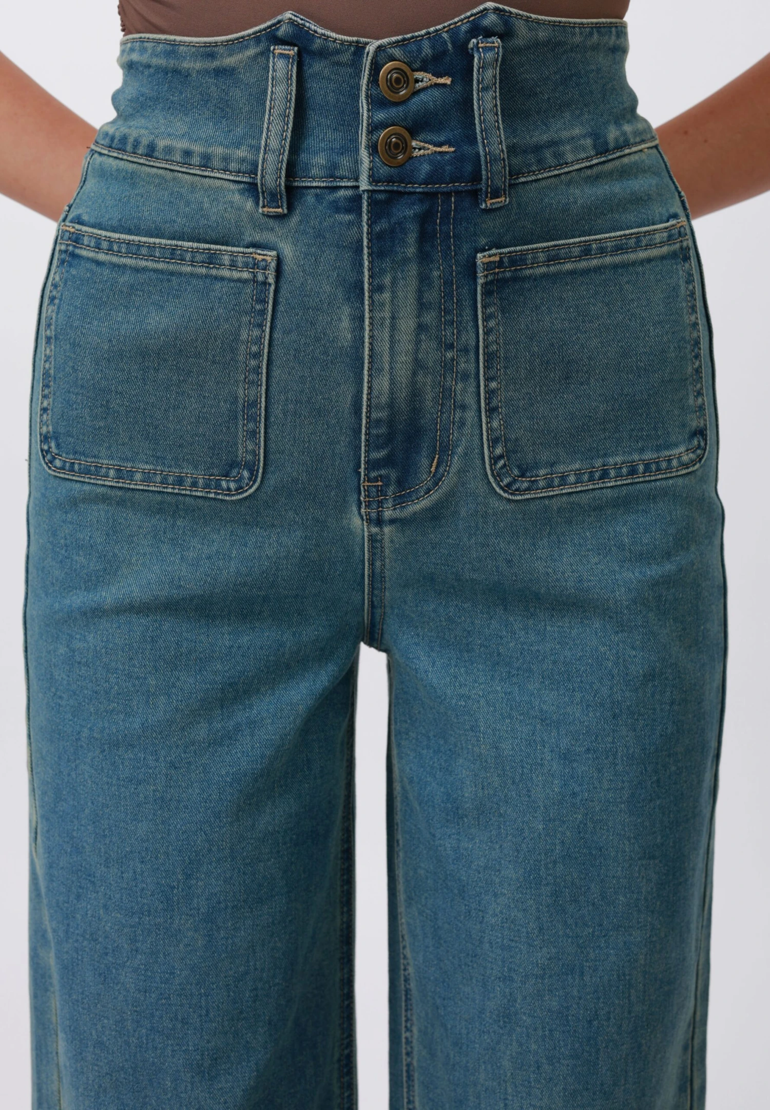 Flared Jeans - Blue Wash 5 Flared Jeans - Blue Wash - Image 5