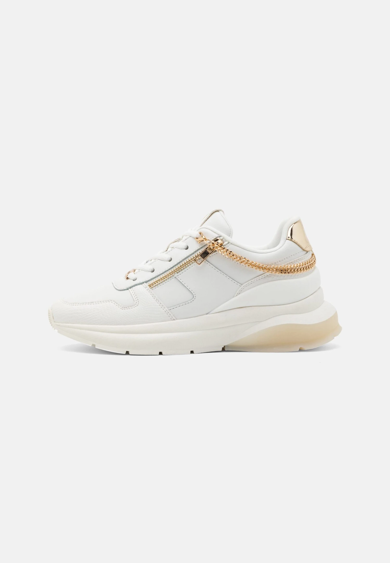 Anna Field Leather- Trainers - White/Gold 2 Anna Field Leather- Trainers - White/Gold - Image 2