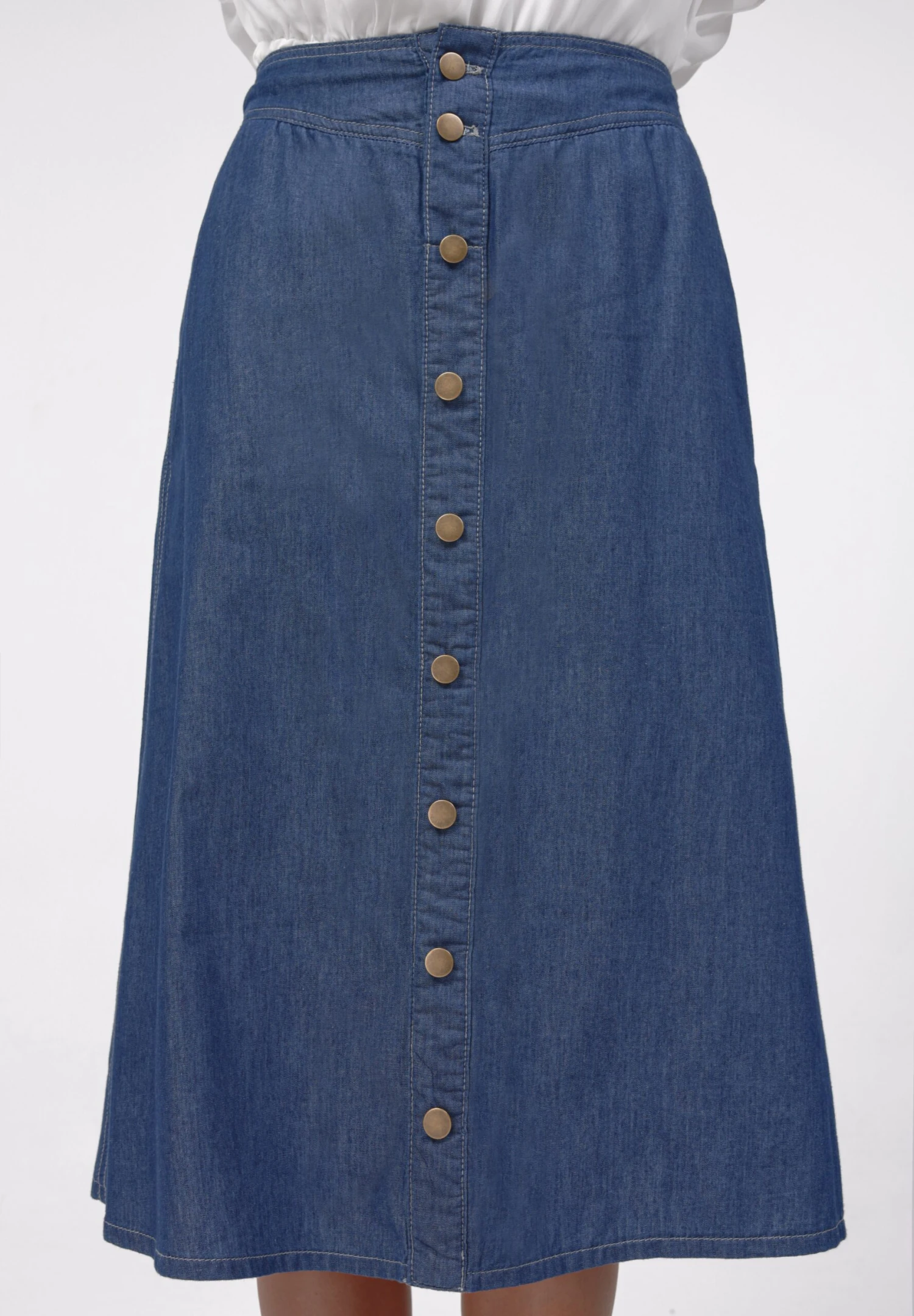 Anna Field Denim Skirt - Mid Blue Wash 5 Anna Field Denim Skirt - Mid Blue Wash - Image 5