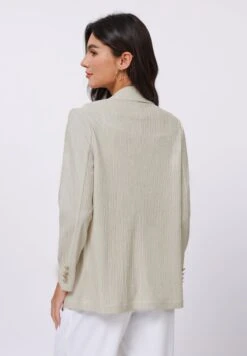 Anna Field TEXTURED CRINKLED - Blazer - Cream 8 Anna Field TEXTURED CRINKLED - Blazer - Cream -Fashion dea74f4a0e5e455987470da13ba4b813