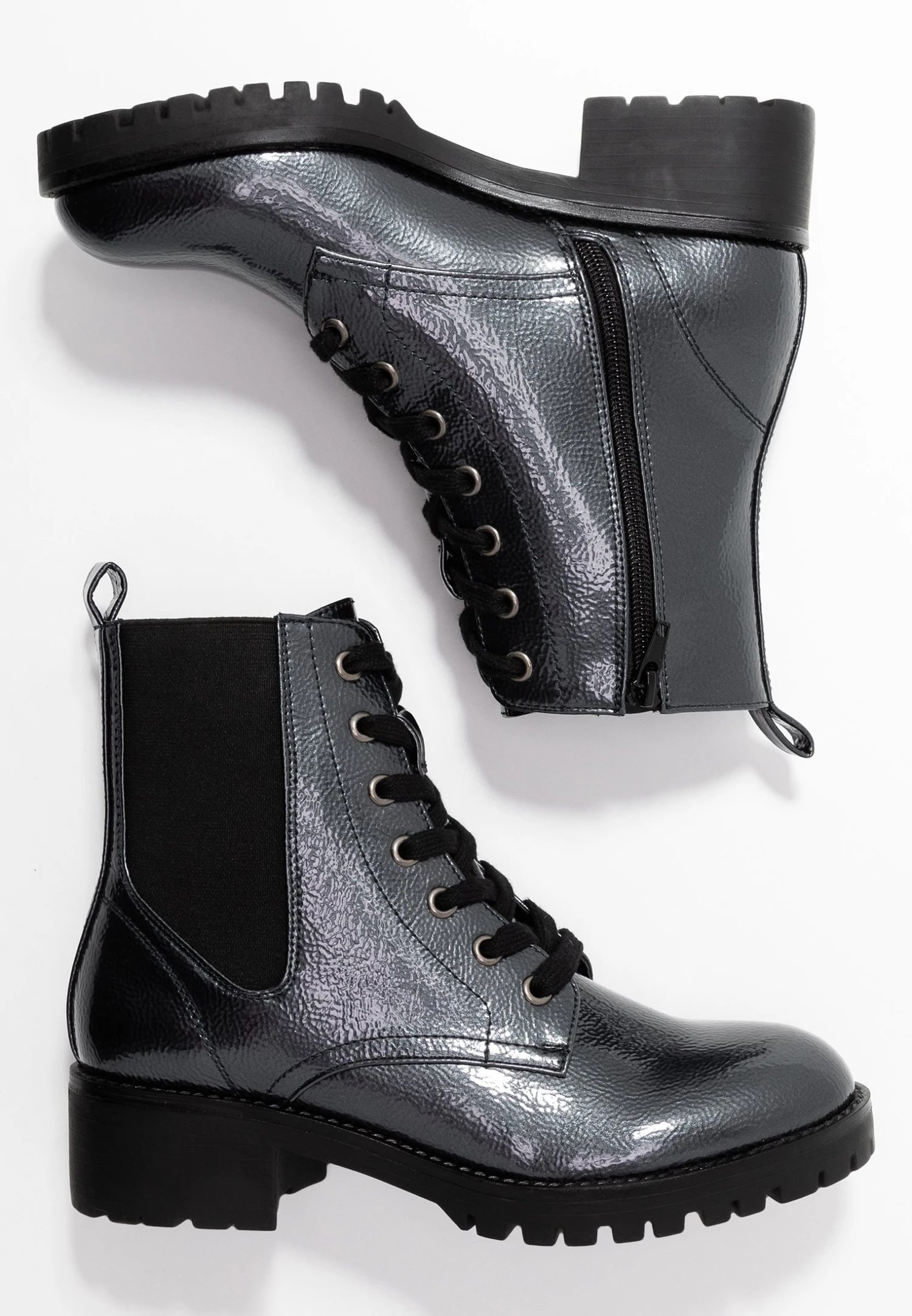 Anna Field Comfort - Lace-Up Ankle Boots - Gunmetal 4 Anna Field Comfort - Lace-Up Ankle Boots - Gunmetal - Image 4