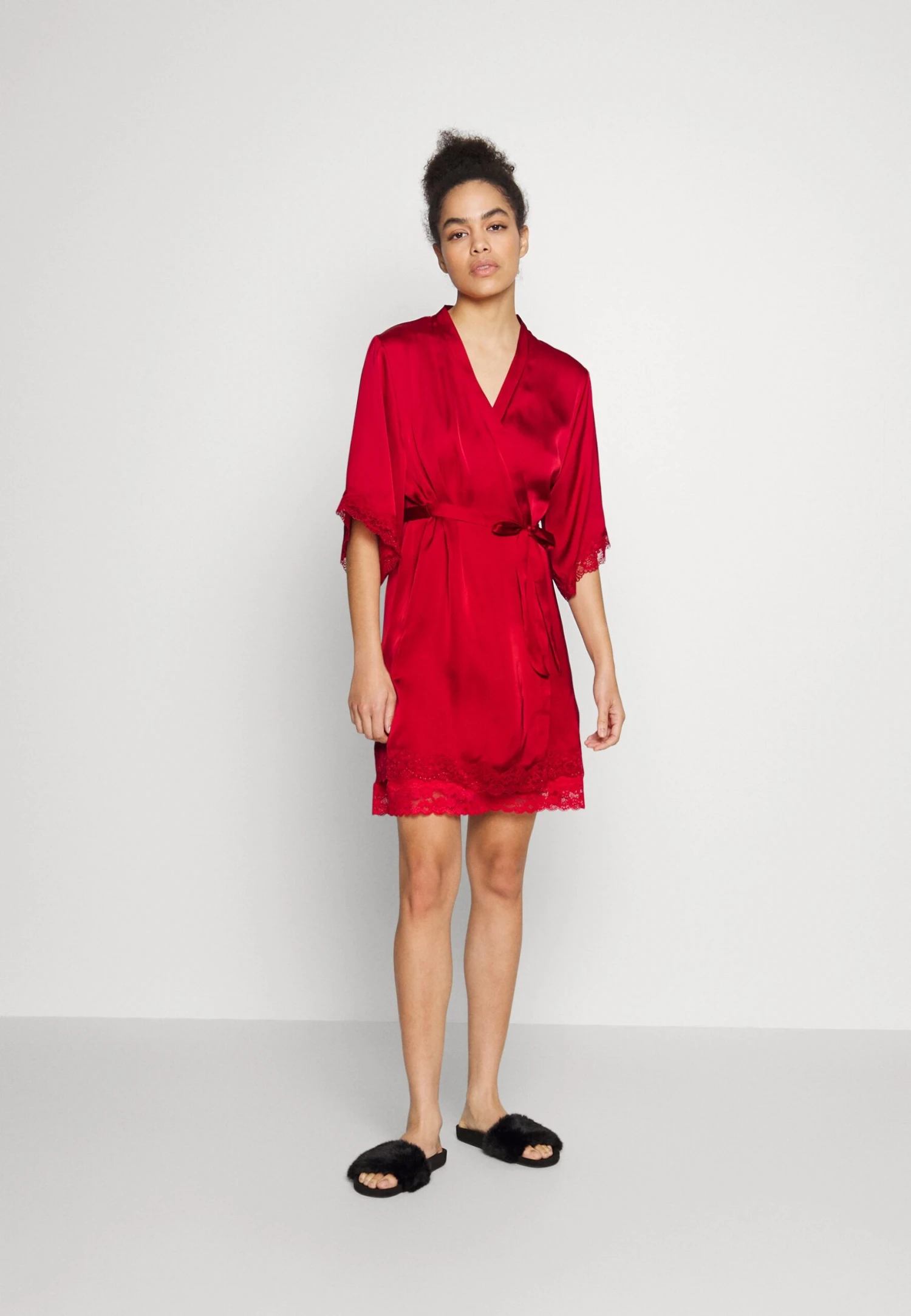 Anna Field Dressing Gown - Red 1 Anna Field Dressing Gown - Red