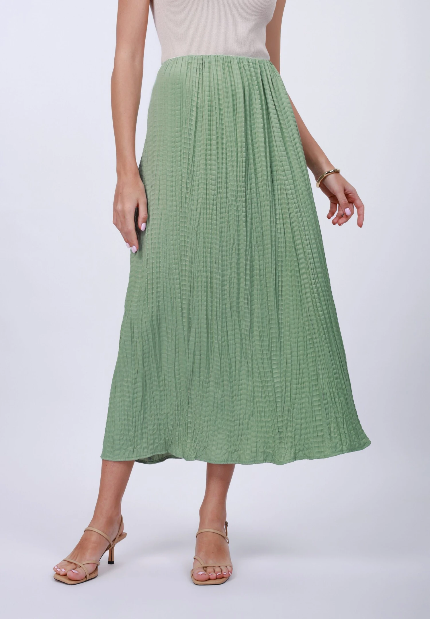 Anna Field Pleated Skirt - Green 1 Anna Field Pleated Skirt - Green