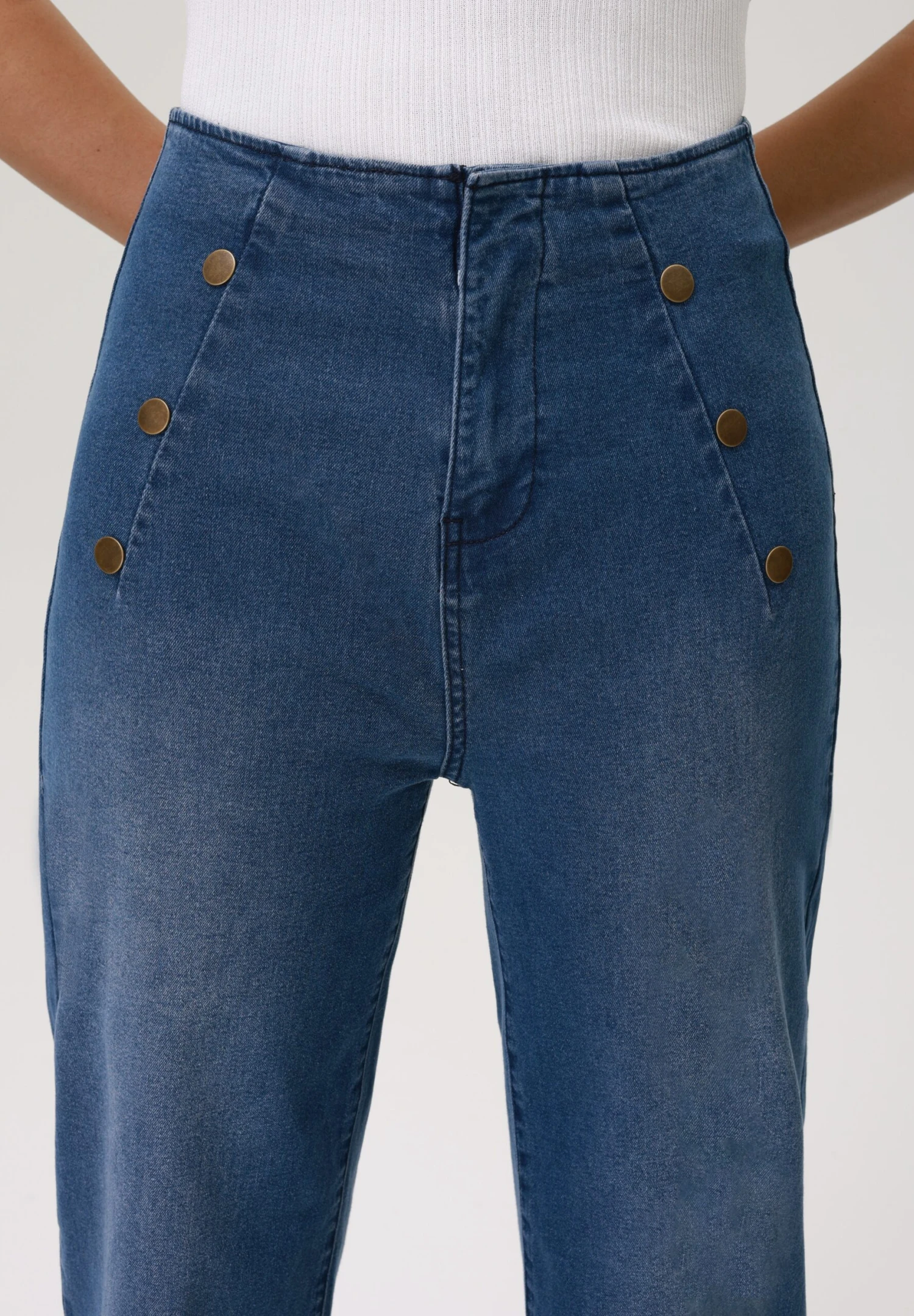 Anna Field Straight Leg Jeans - Mid Blue Wash 6 Anna Field Straight Leg Jeans - Mid Blue Wash - Image 6