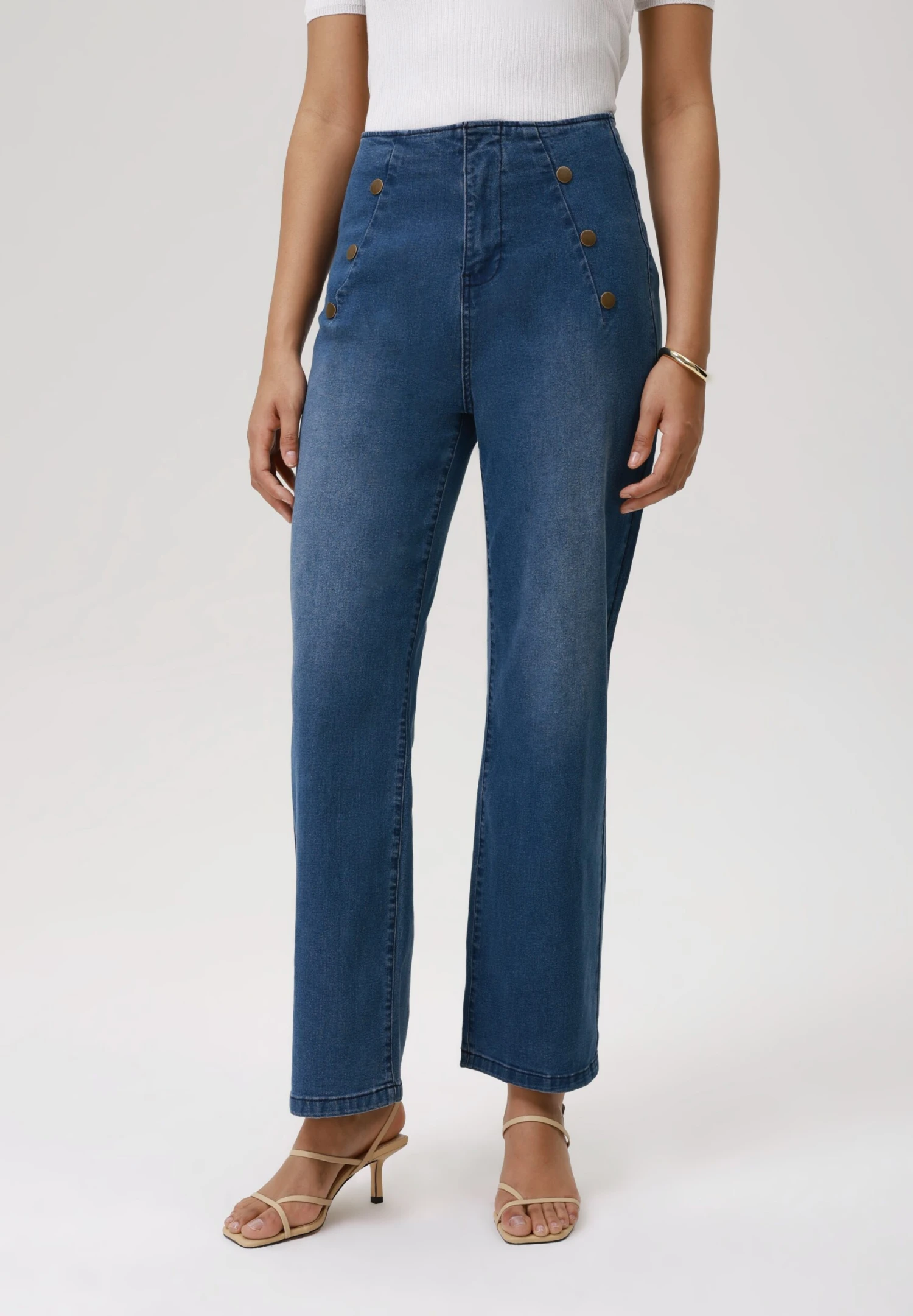 Anna Field Straight Leg Jeans - Mid Blue Wash 1 Anna Field Straight Leg Jeans - Mid Blue Wash