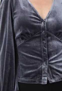 Anna Field VELVET TOP - Blouse - Dark Grey 9 Anna Field VELVET TOP - Blouse - Dark Grey -Fashion e5eb08b507bb4267b92ffe088555df8e