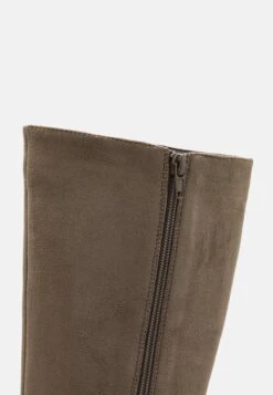 High Heeled Boots - Taupe -Fashion e81bd88b5d344dd7b4aa0460dd393a35