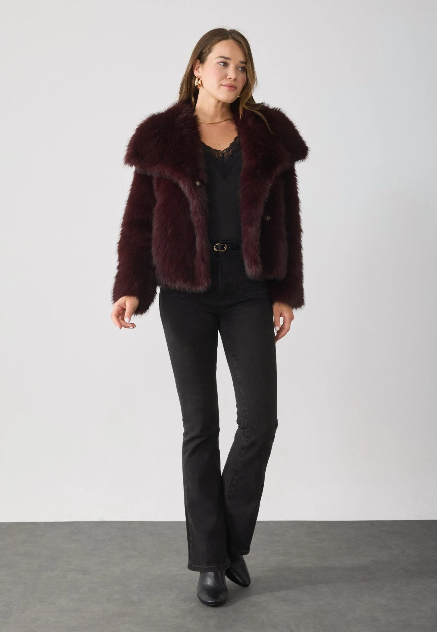 Anna Field Winter Jacket - Bordeaux 2 Anna Field Winter Jacket - Bordeaux - Image 2