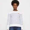 Anna Field Long Sleeved Top - White/Dark Blue