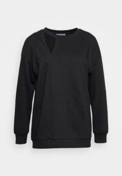 Cut Out Neck Fit - Sweatshirt -Black 10 Cut Out Neck Fit - Sweatshirt -Black -Fashion eb39595f140d4bb0a8172d7eff3aa0a4