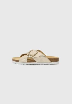 LEATHER - Mules - Gold-coloured