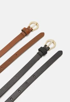 Anna Field LEATHER 2 PACK - Belt - Black/cognac -Fashion ee4e17a98b734eba82ac6f1708b45ee2