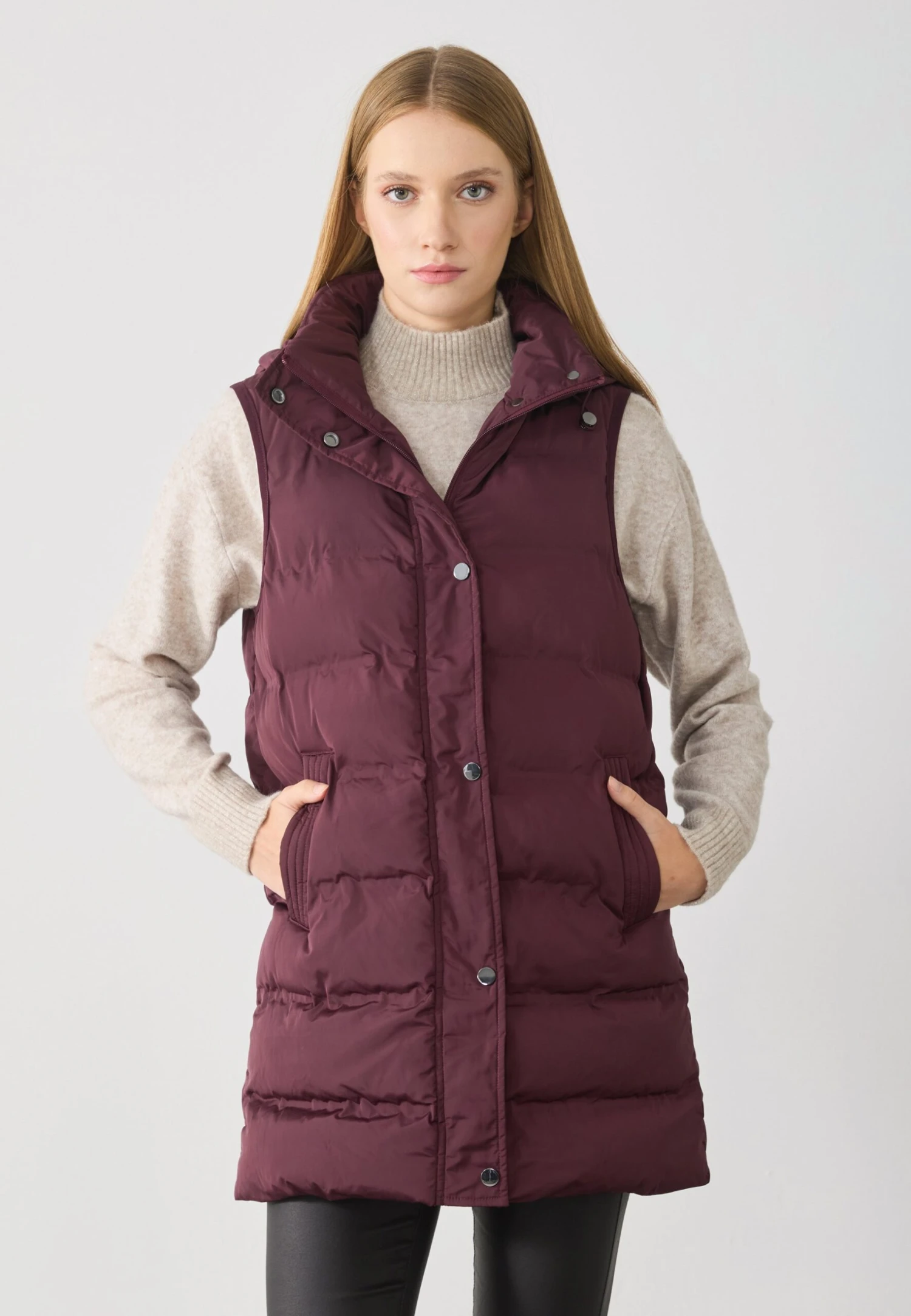Anna Field Waistcoat - Bordeaux 1 Anna Field Waistcoat - Bordeaux