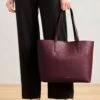 Anna Field SET - Tote Bag - Bordeaux/dark Navy