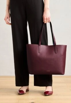 Anna Field SET - Tote Bag - Bordeaux/dark Navy
