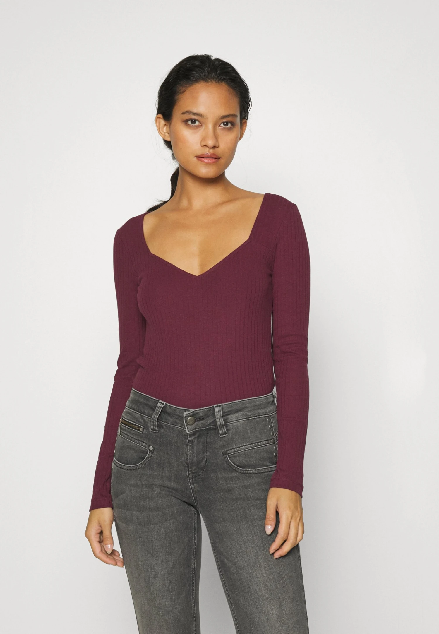 Anna Field Long Sleeved Top - Dark Red 1 Anna Field Long Sleeved Top - Dark Red
