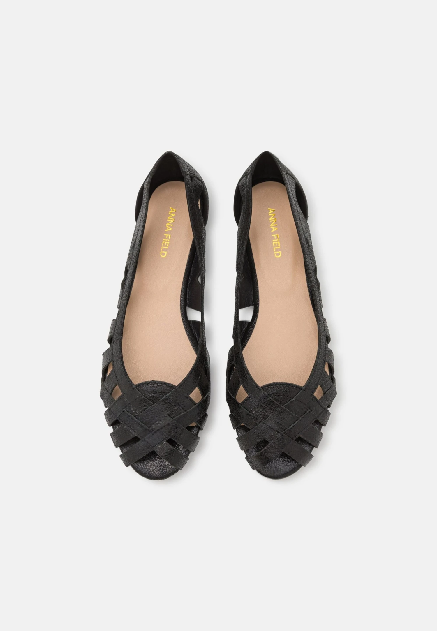Anna Field Leather - Peeptoe Ballet Pumps - Black 6 Anna Field Leather - Peeptoe Ballet Pumps - Black - Image 6