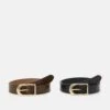 Anna Field 2 PACK - Belt - Black/brown