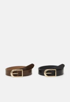 Anna Field 2 PACK - Belt - Black/brown