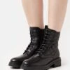 Anna Field Leather - Lace-Up Ankle Boots - Black