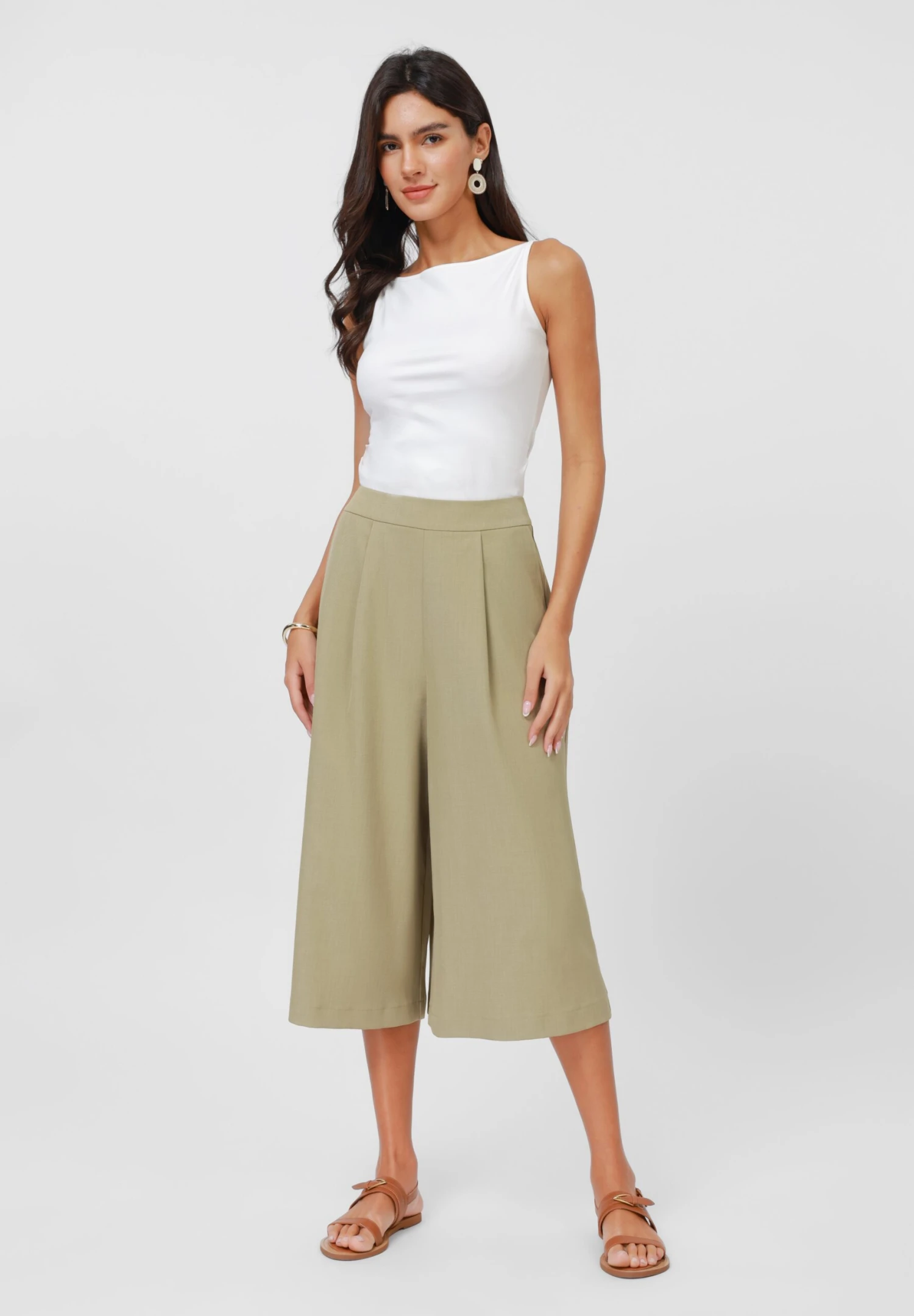 Anna Field Trousers - Light Khaki 2 Anna Field Trousers - Light Khaki - Image 2