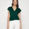 Anna Field Wrap Blouse- Blouse - Dark Green