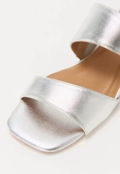 Anna Field Heeled Mules - Silver Coloured -Fashion f9cfde695cfc46e09c3a88e380bc4990