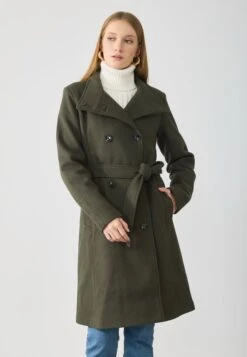 Anna Field Classic Coat - Dark Green