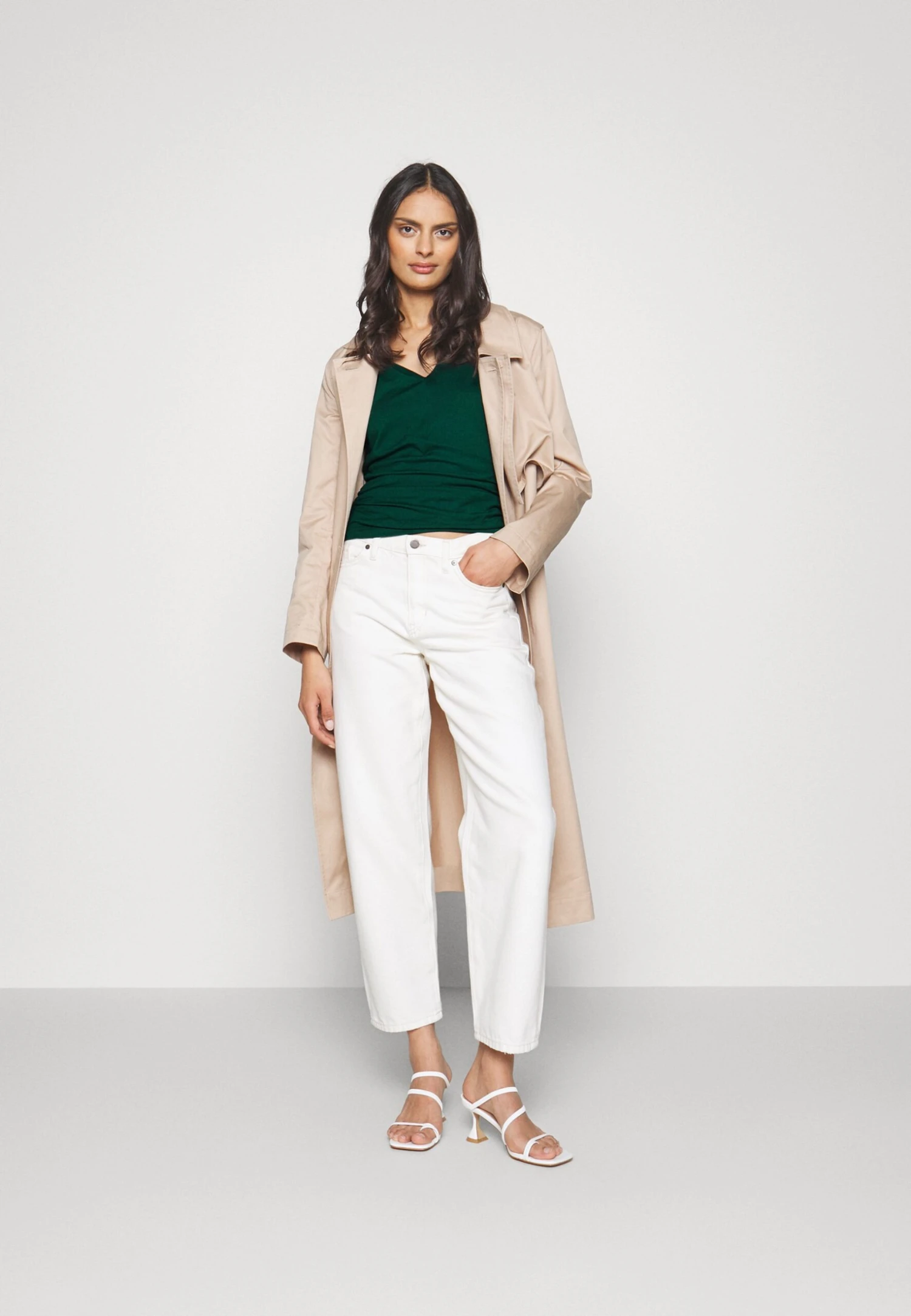 Anna Field Wrap Blouse- Blouse - Dark Green 2 Anna Field Wrap Blouse- Blouse - Dark Green - Image 2