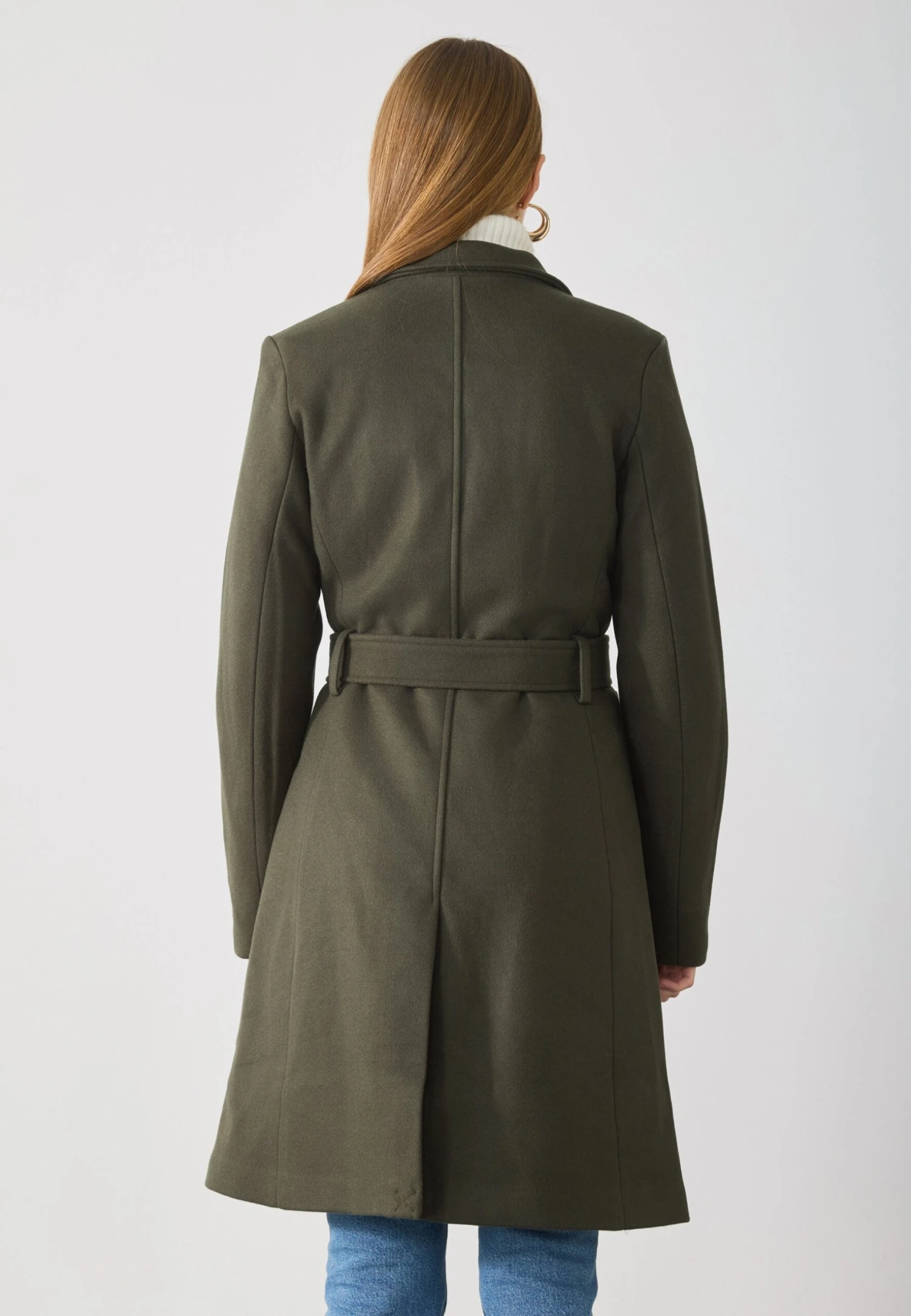 Anna Field Classic Coat - Dark Green 3 Anna Field Classic Coat - Dark Green - Image 3
