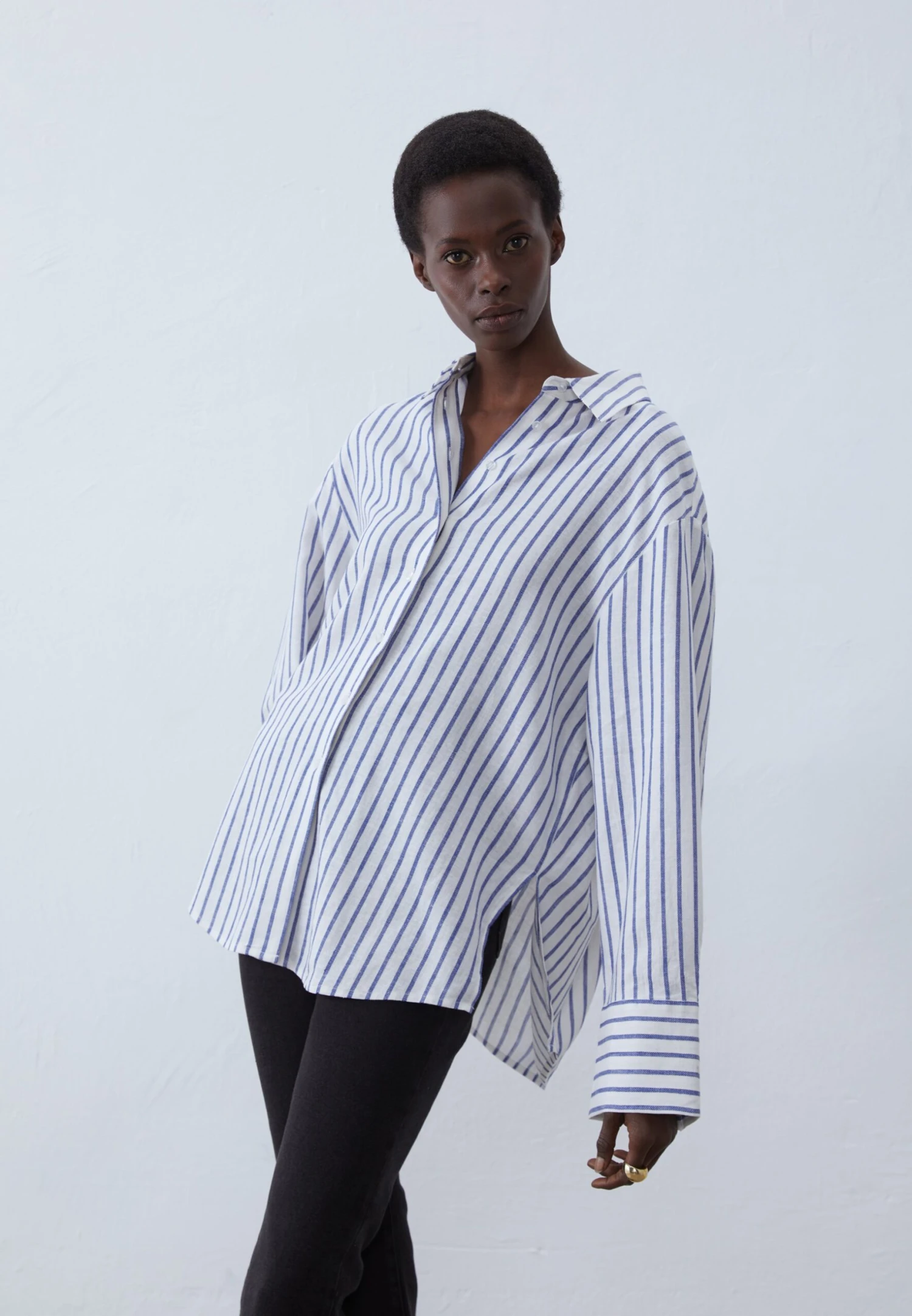 Anna Field LINEN BLEND MIX SHIRT - Button-down Blouse - White 1 Anna Field LINEN BLEND MIX SHIRT - Button-down Blouse - White