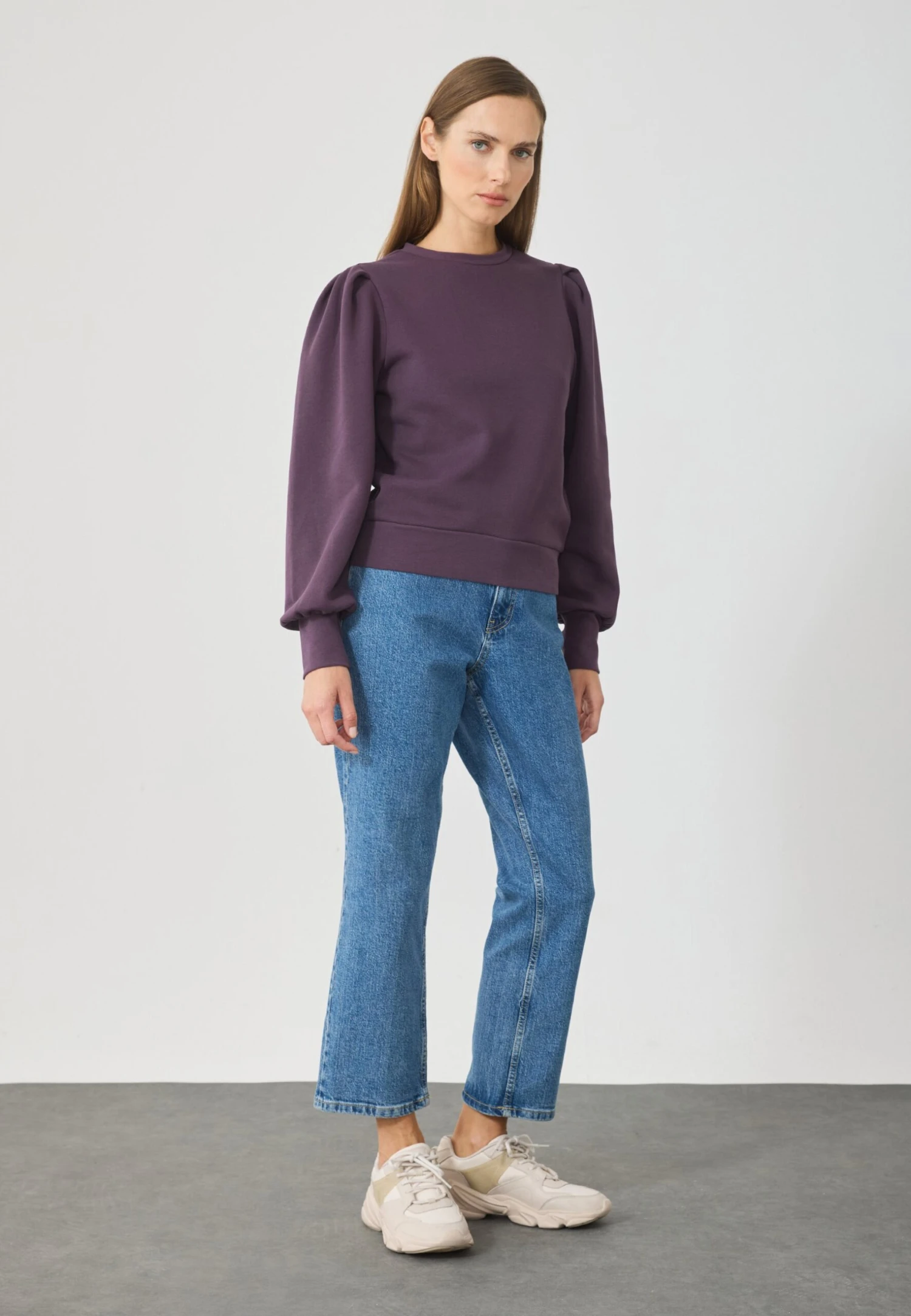 Anna Field Sweatshirt - Dark Purple 2 Anna Field Sweatshirt - Dark Purple - Image 2