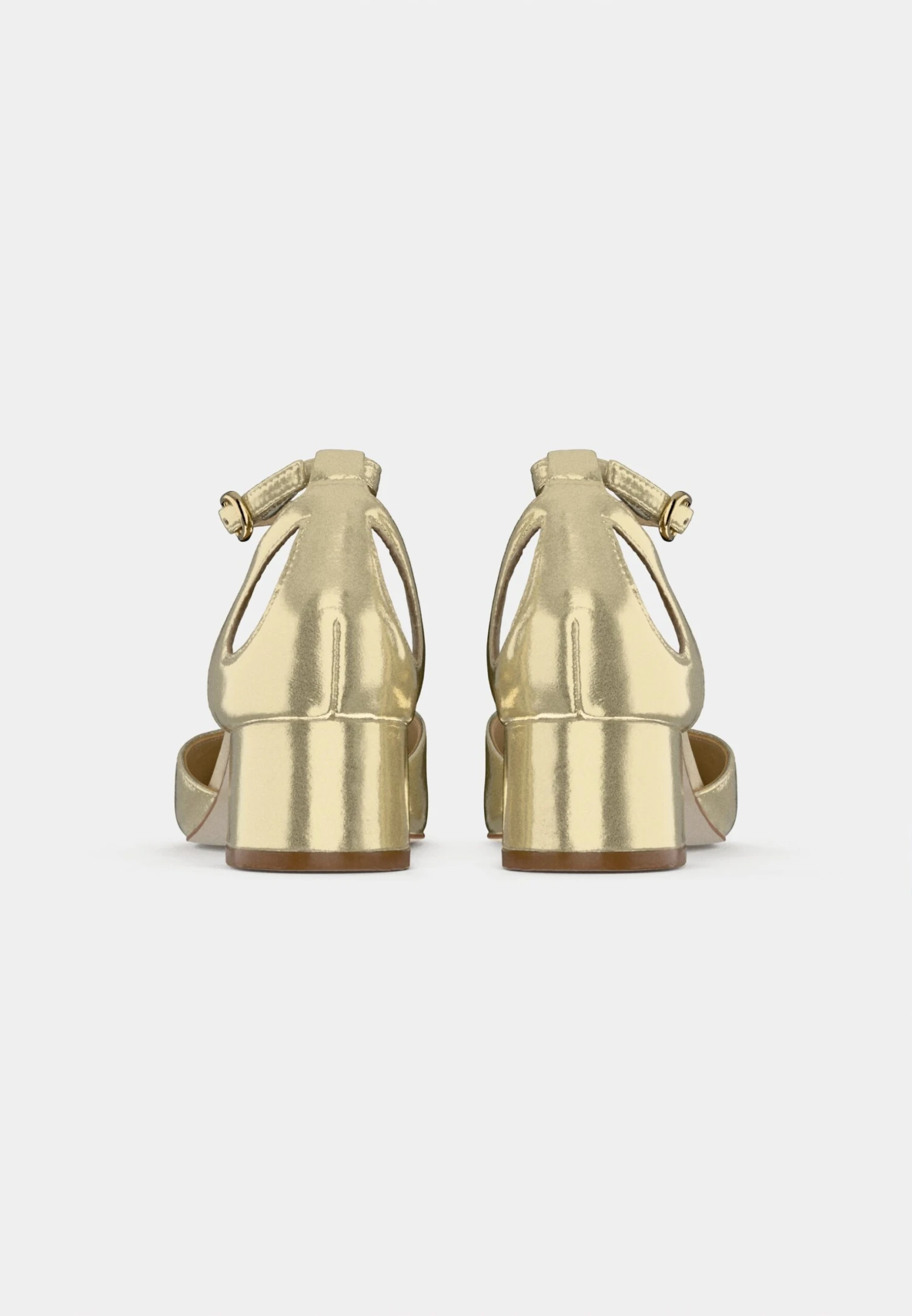 LEATHER - Classic Heels - Gold-coloured 4 LEATHER - Classic Heels - Gold-coloured - Image 4